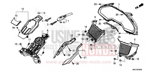 TABLEAU DES COMPTEURS/TABLEAU DES COMMUTATEURS/PORTE-CLE GL1800DAJ de 2018